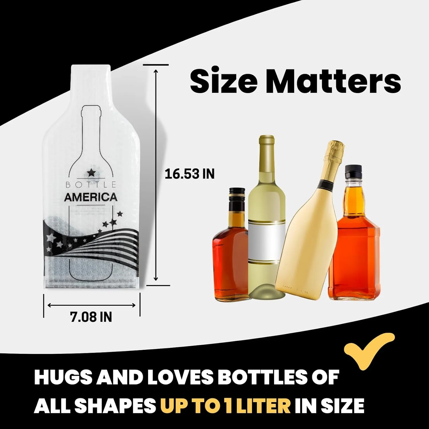 JIMMY THE FOX | Reusable Wine Bags for Travel | 3-Pack | Durable Triple-Layer Bottle Protector Sleeve | Leak-Proof & Impact-Resistant | Airplane & Cruise Luggage | Wine Lover Gifts - Bottle America