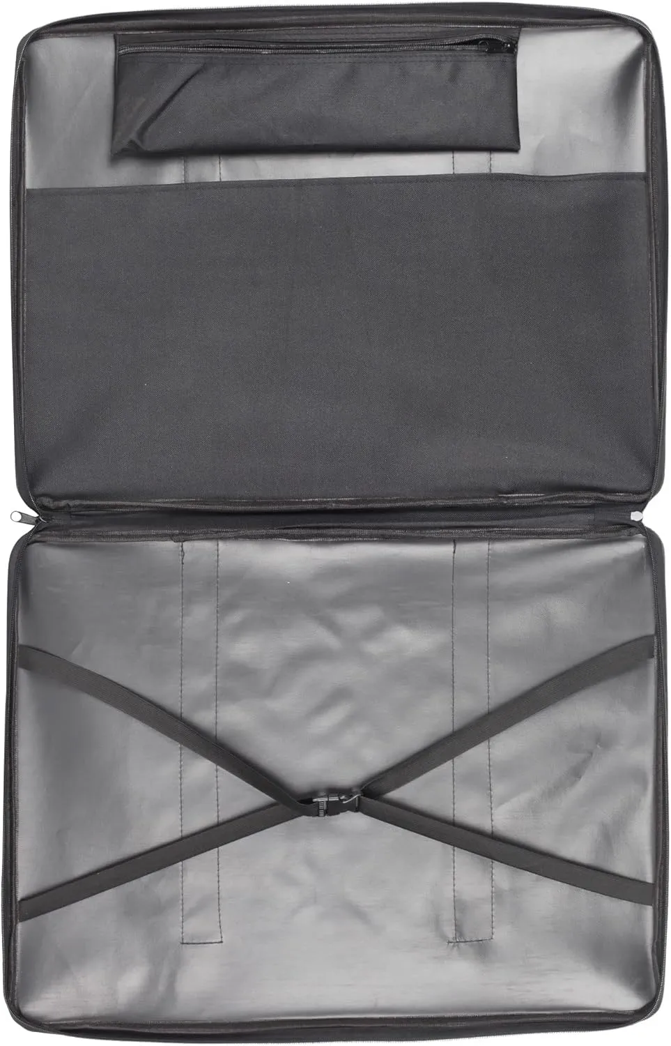JJRING Art Portfolio Bag, Wired-Frame Nylon Portfolio Case, Large Storage Bag in 37 Inches by 28 Inches, Great Carrying Bag for Artworks, Posters, Drawings, Prints (Black)