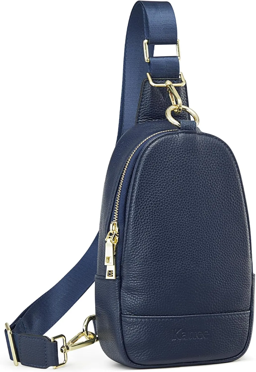 Kattee Sling Bag for Women, Leather Fanny Packs for Women, Small Crossbody Chest Bag with RFID Blocking
