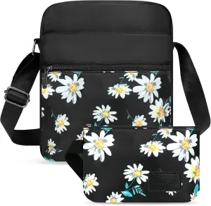 Kemy's Small Canvas Crossbody Bag for Teen Girls, Lightweight Messenger Shoulder Bags Cross Body Purse for Girls and Women