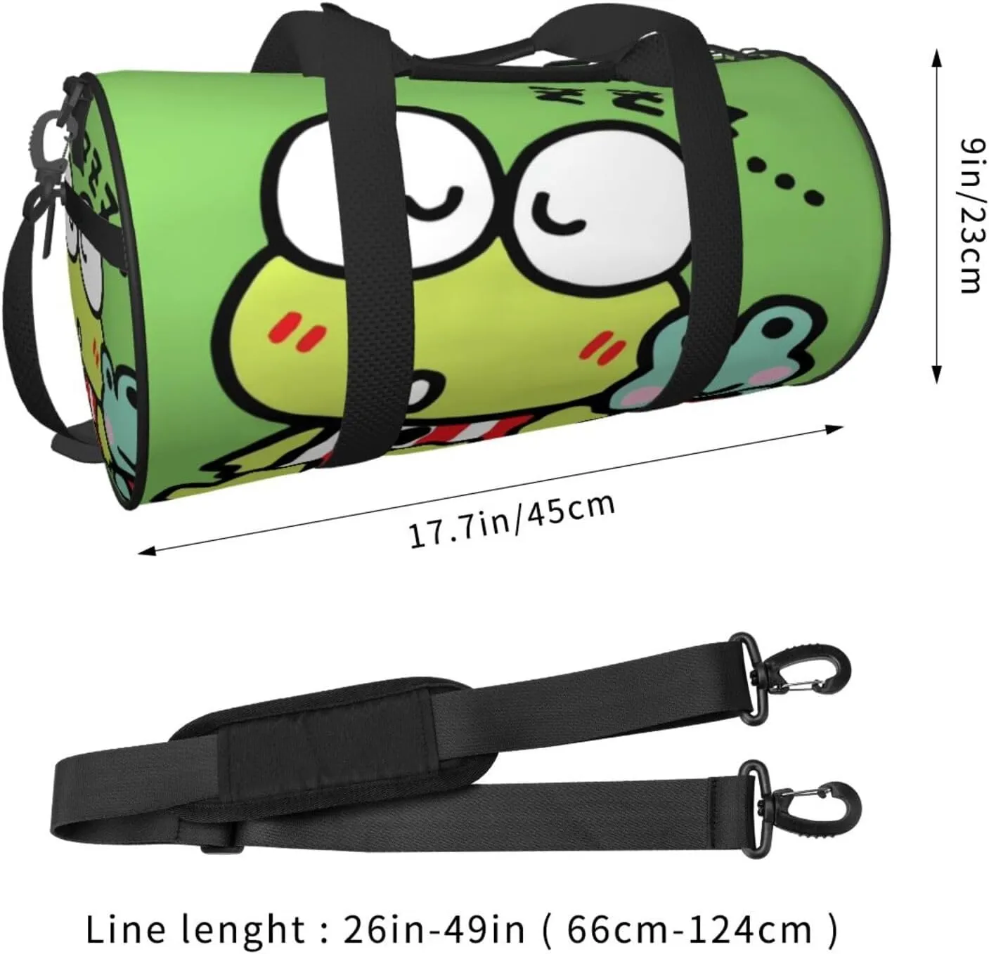 Ker-oppi Duffel Bag Large Capacity Portable Round Travel bag,Travel Sports Bag for Men and Women One Size