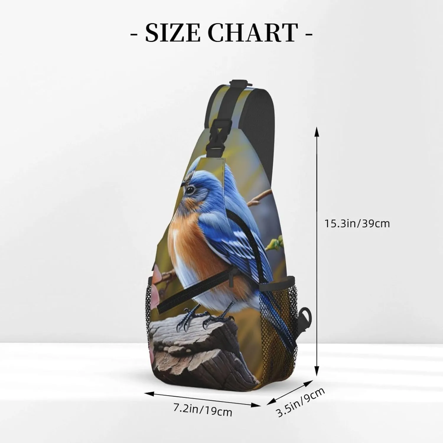 KHiry Sling Bag for Women Men Crossbody Bag Small Sling Backpack Opossum and Roses Chest Bag Hiking Daypack