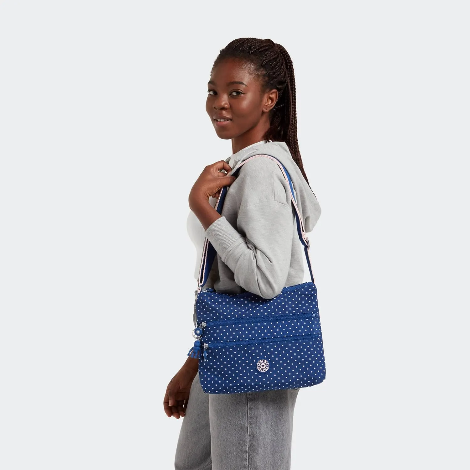 Kipling Women’s Alvar Crossbody, Super Light, Durable Messenger, Nylon Shoulder Bag