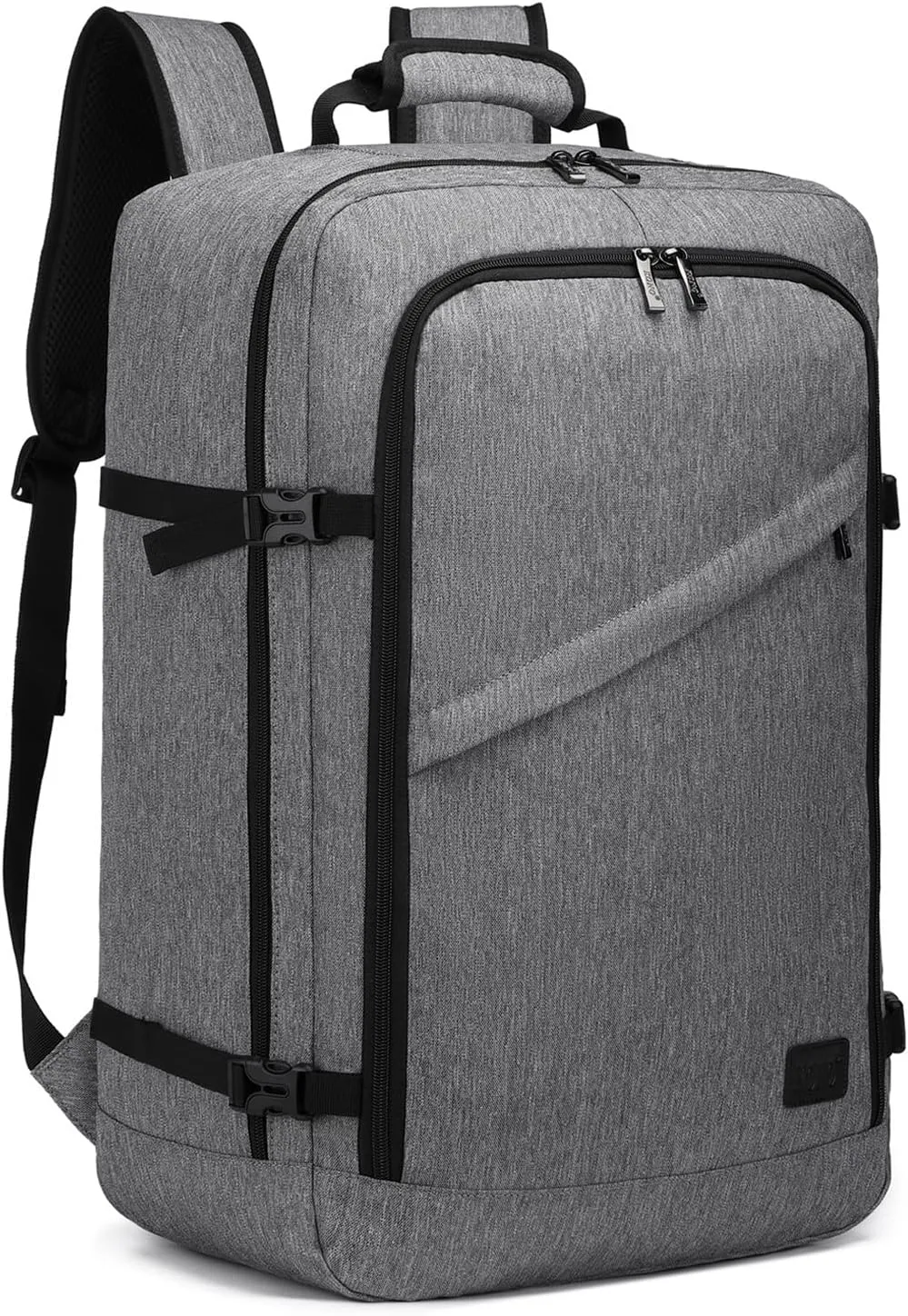 Kono Carry on Backpack, 22" Airplane Approved Travel Backpack for Men and Women, Waterproof Lightweight Daypack for Flight 40L (Grey, Large)
