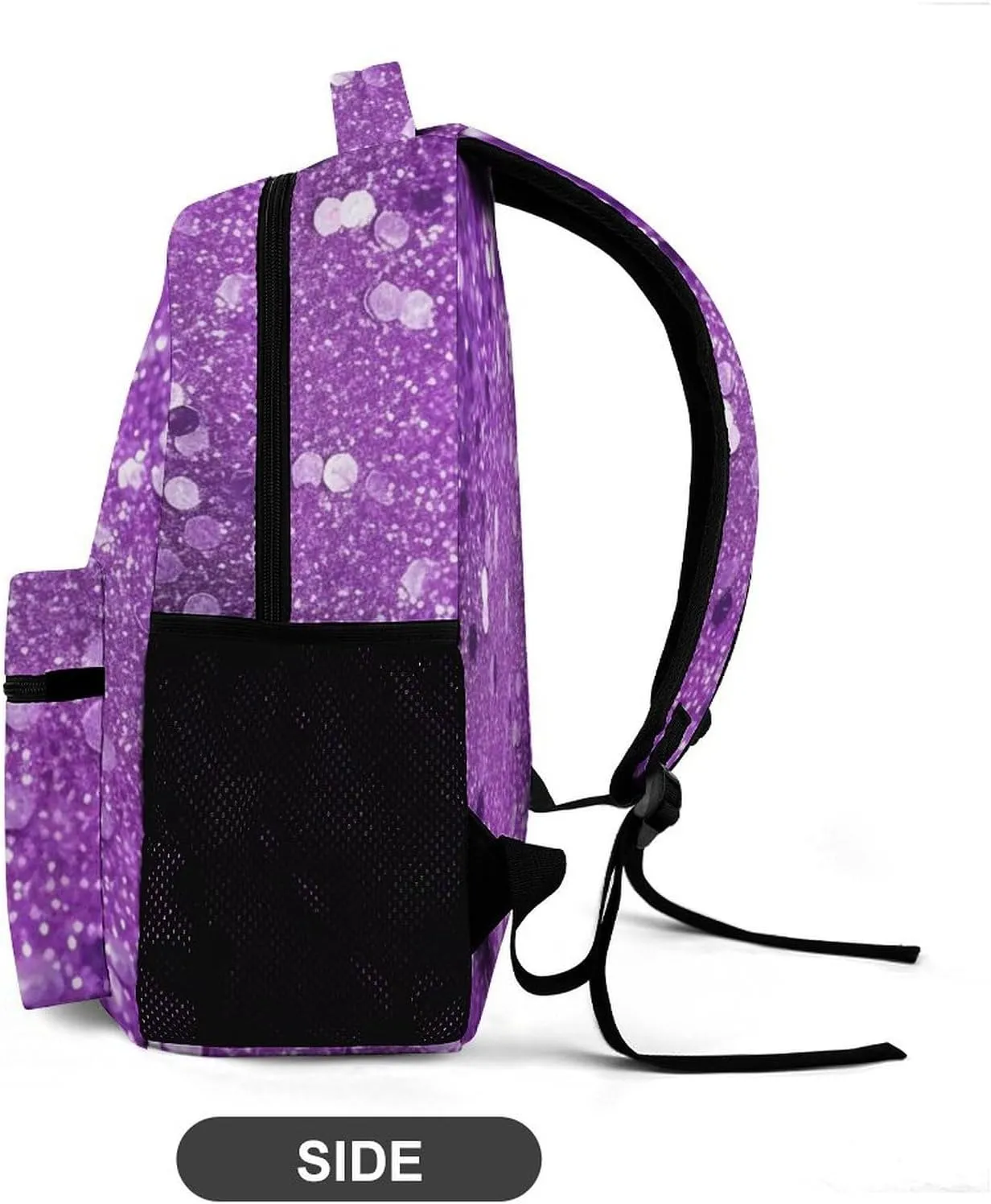 Laptop Backpack for Travel Daypack Computer Bag Work Sparkling Purple Glitter Back Pack Nurse Bag for Hiking