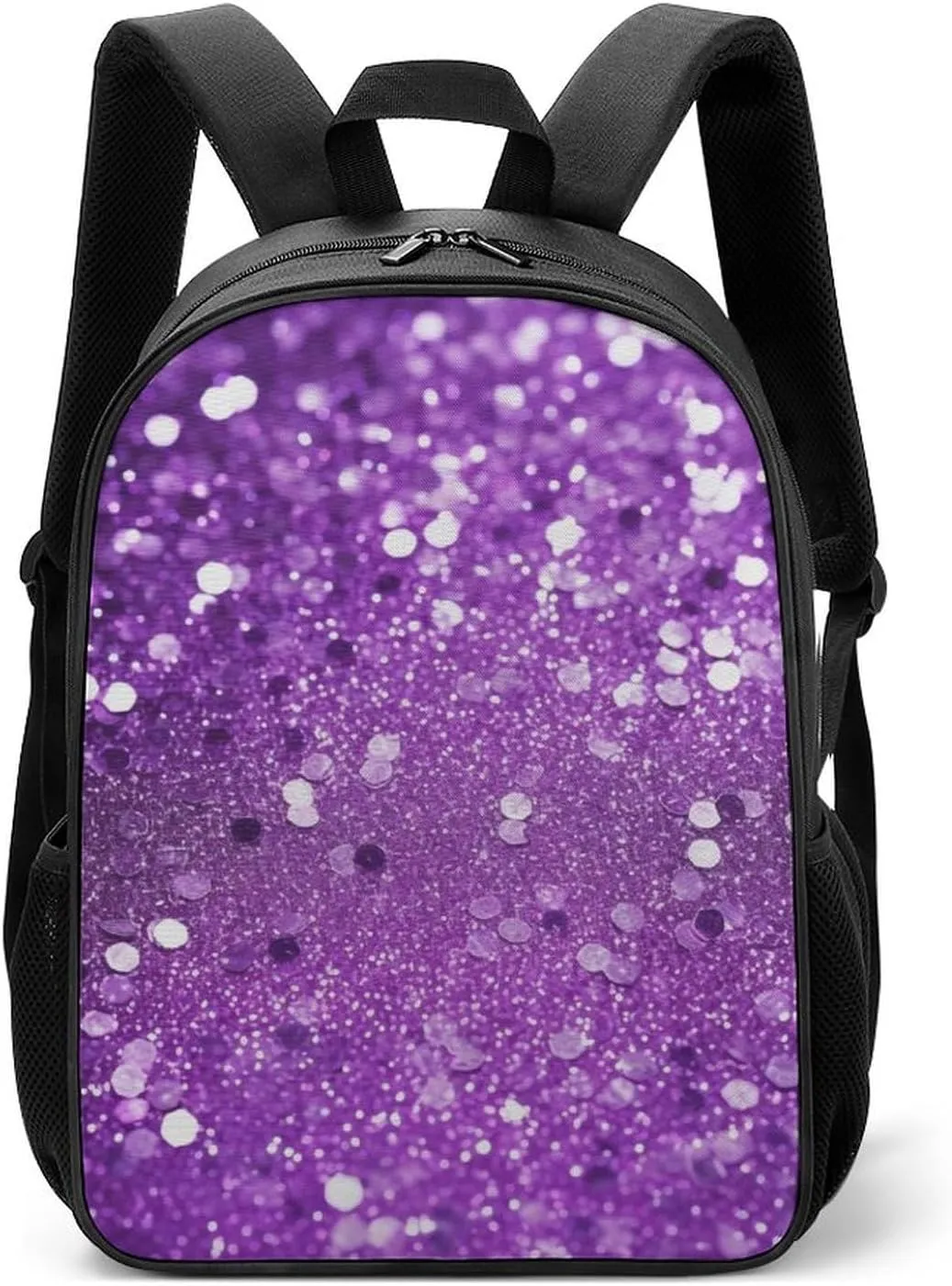 Laptop Backpack for Travel Daypack Sparkling Purple Glitter Computer Bag Work Back Pack Laptop Bag Casual Nurse Bag