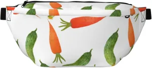 Large Fanny Packs for Women Men Cross Body - Carrot cucumber Travel Crossbody Bags for Women Trendy, Belt Bag for Women Men Crossbody, Waist Bag for Women With Adjustable Strap