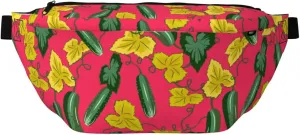 Large Fanny Packs for Women Men Cross Body - Cucumber flower ratta Travel Crossbody Bags for Women Trendy, Belt Bag for Women Men Crossbody, Waist Bag for Women With Adjustable Strap