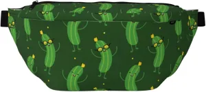 Large Fanny Packs for Women Men Cross Body - Cucumber Pattern cute Travel Crossbody Bags for Women Trendy, Belt Bag for Women Men Crossbody, Waist Bag for Women With Adjustable Strap