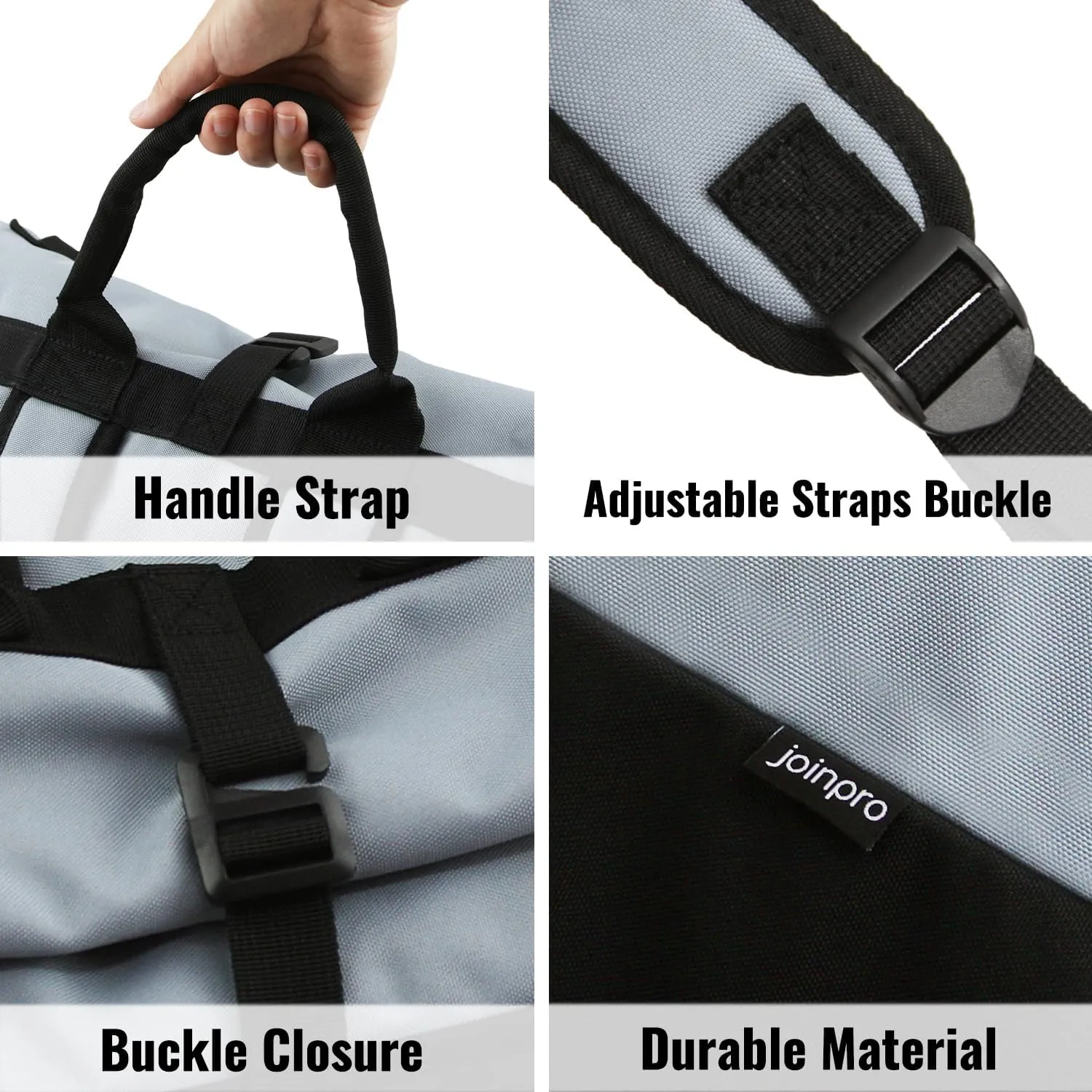 Laundry Bag Backpack, 125L Extra Large Travel Laundry Bags with Shoulder Straps, Adjustable & Extendable Design, Laundry Hamper Bag with 3 Pockets for Laundromat, College, Travel, Camping
