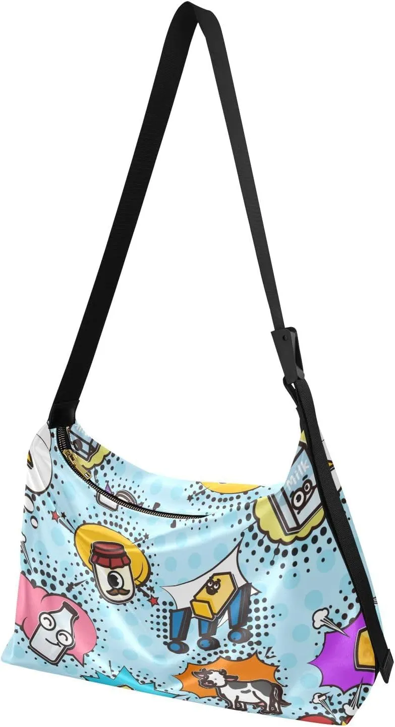 Leather Crossbody Bags for Women Crossbody Purse with Guitar Strap Zipped Pockets Handbag Shoulder Bag Multicolor 1