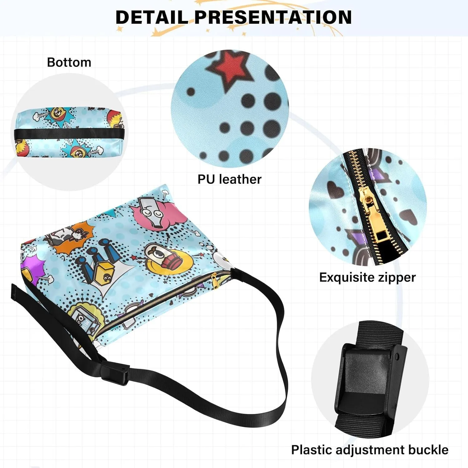 Leather Crossbody Bags for Women Crossbody Purse with Guitar Strap Zipped Pockets Handbag Shoulder Bag Multicolor 1