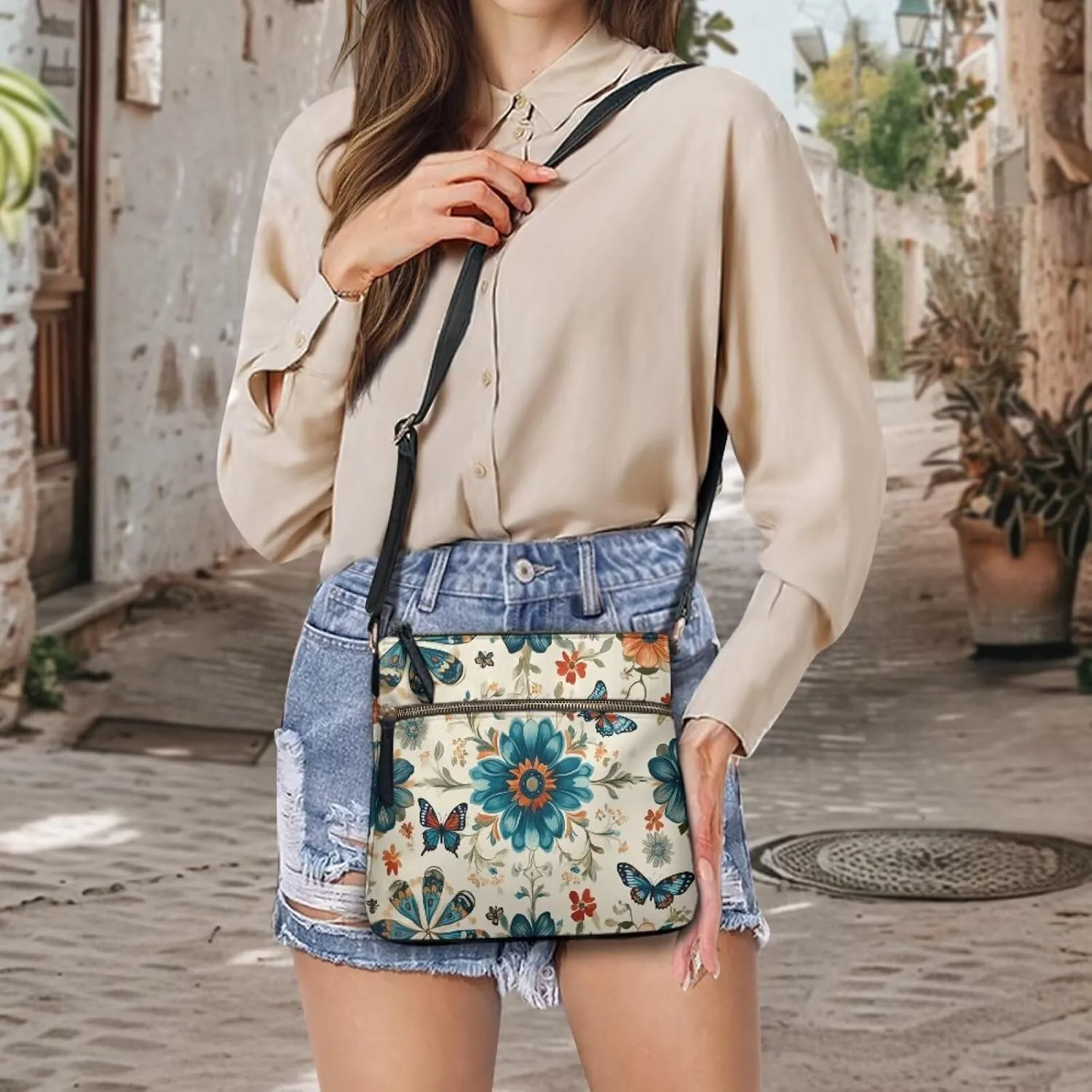 Leather Crossbody Bags for Women Fashion Shoulder Bag Casual Hobo Purses for Women Handbags