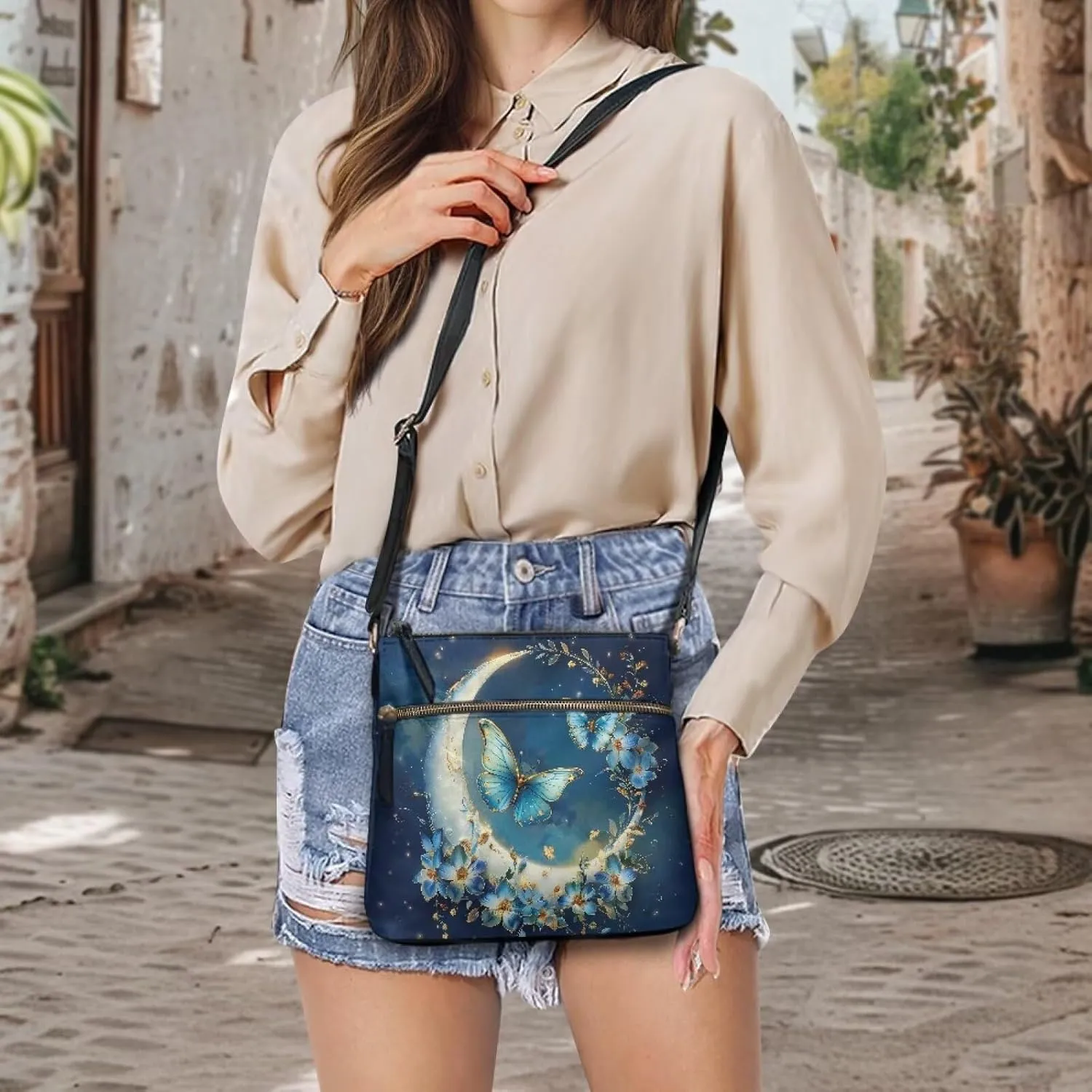 Leather Crossbody Bags for Women Fashion Shoulder Bag Casual Hobo Purses for Women Handbags