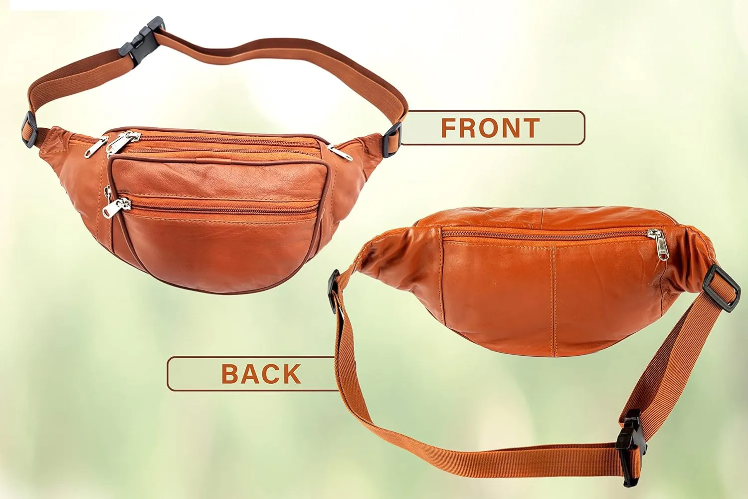 Liberty Leather Large Fanny Pack Crossbody Bags for Women Waist Bum Hip Bag for Women Large Belt Bag Cute Fanny Pack for Teen Girls