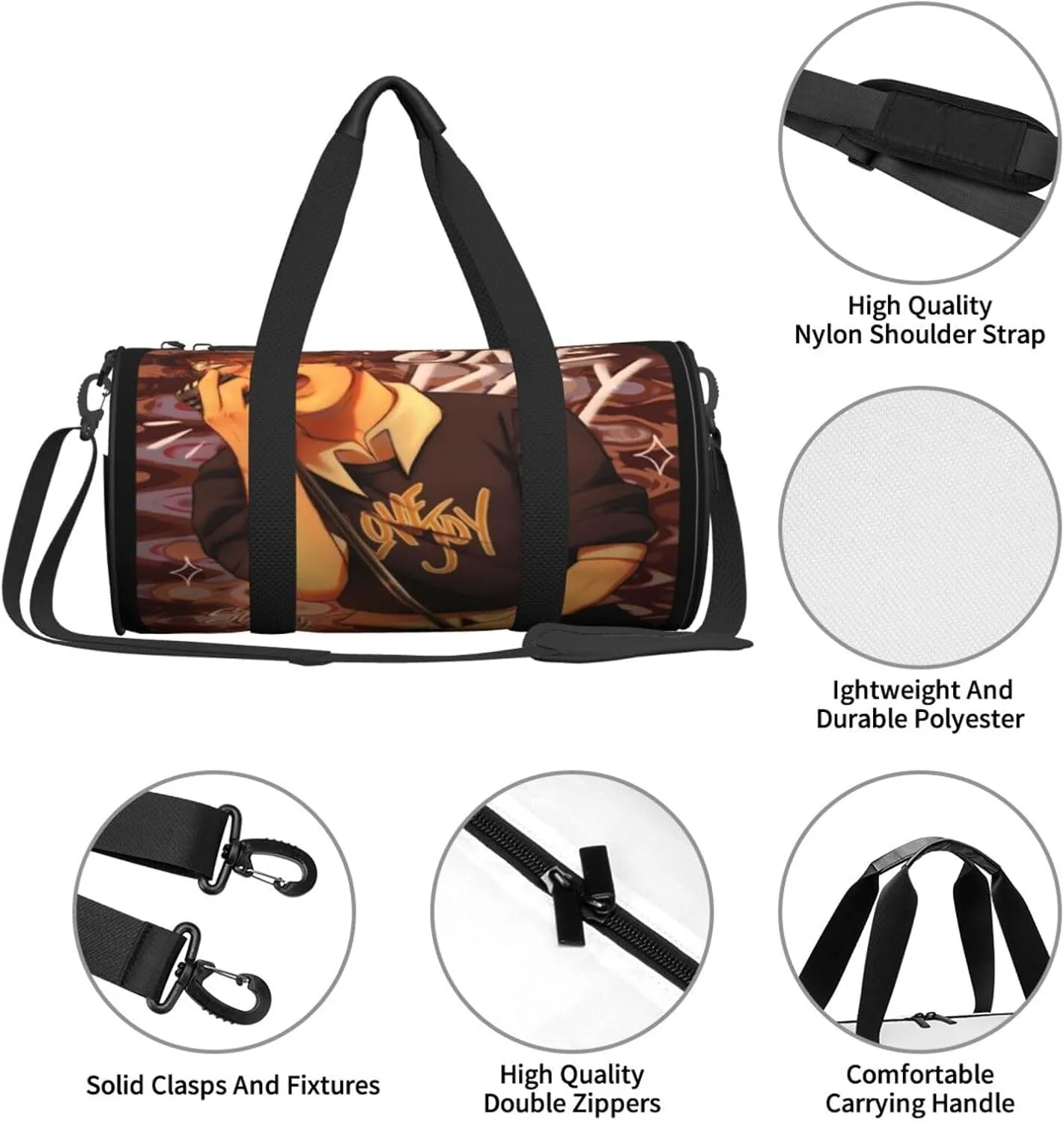Lovejoy are you alright Duffel Bag Large Capacity Portable Round Travel bag,Travel Sports Bag for Men and Women One Size