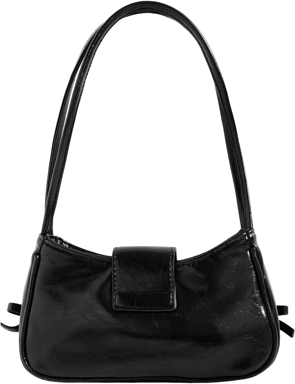 MakeMeChic Women's Bow Shoulder Handbag PU Leather Top Handle Y2K Underarm Bags
