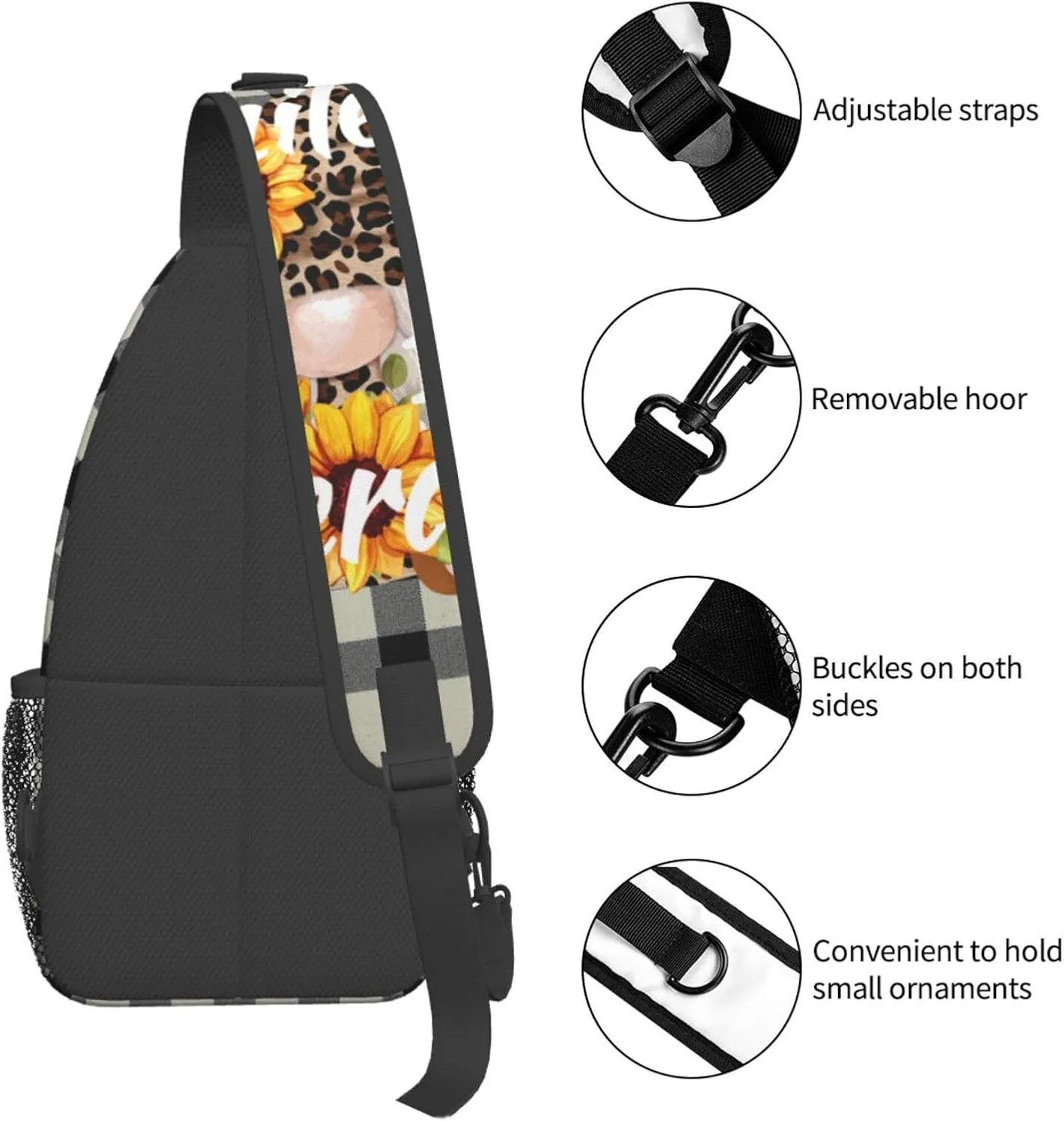 Marijuana Leaf Leaves Chest Bags Crossbody Sling Bag Shoulder Bag Travel Hiking Daypack For Men Women