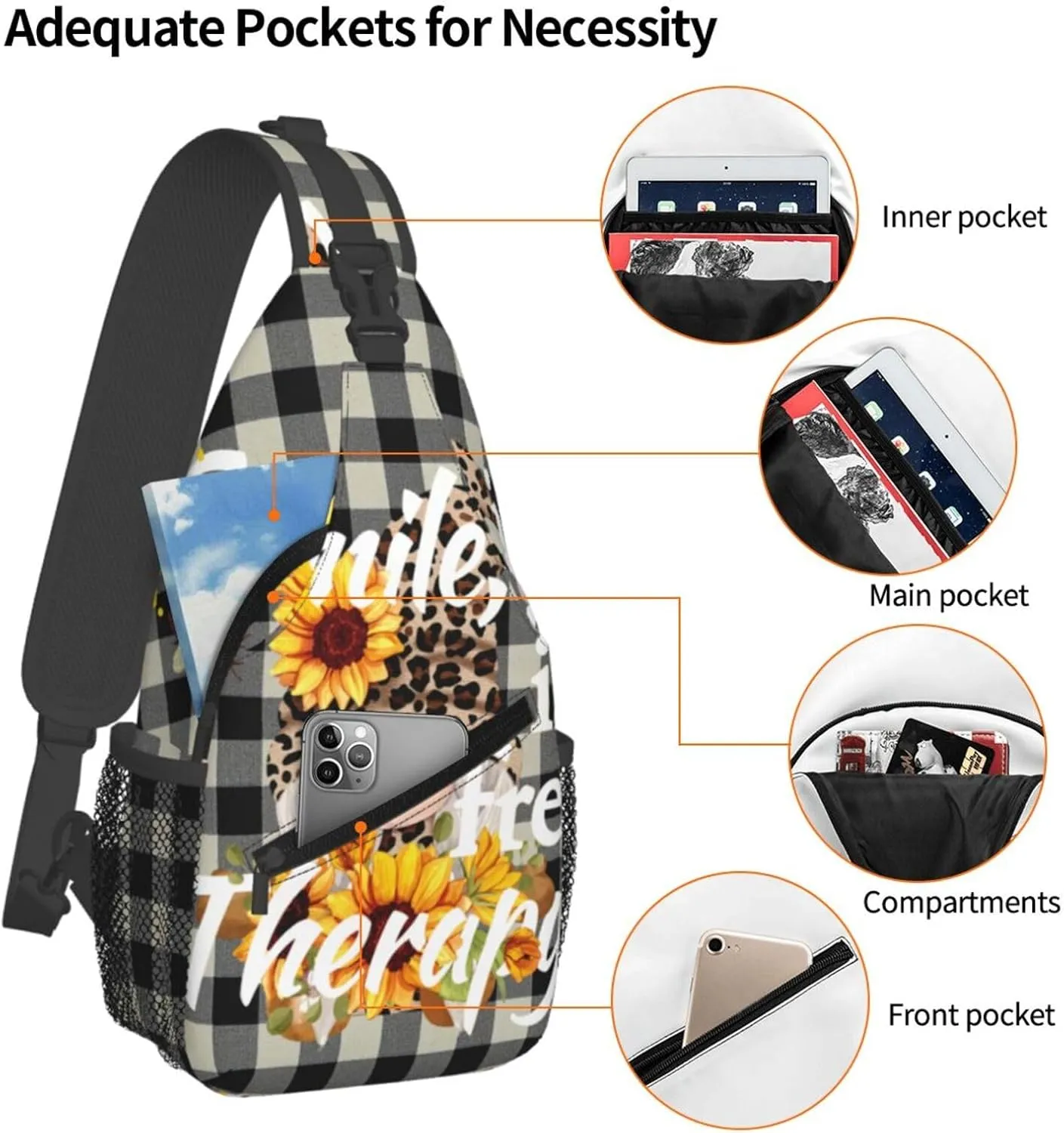 Marijuana Leaf Leaves Chest Bags Crossbody Sling Bag Shoulder Bag Travel Hiking Daypack For Men Women