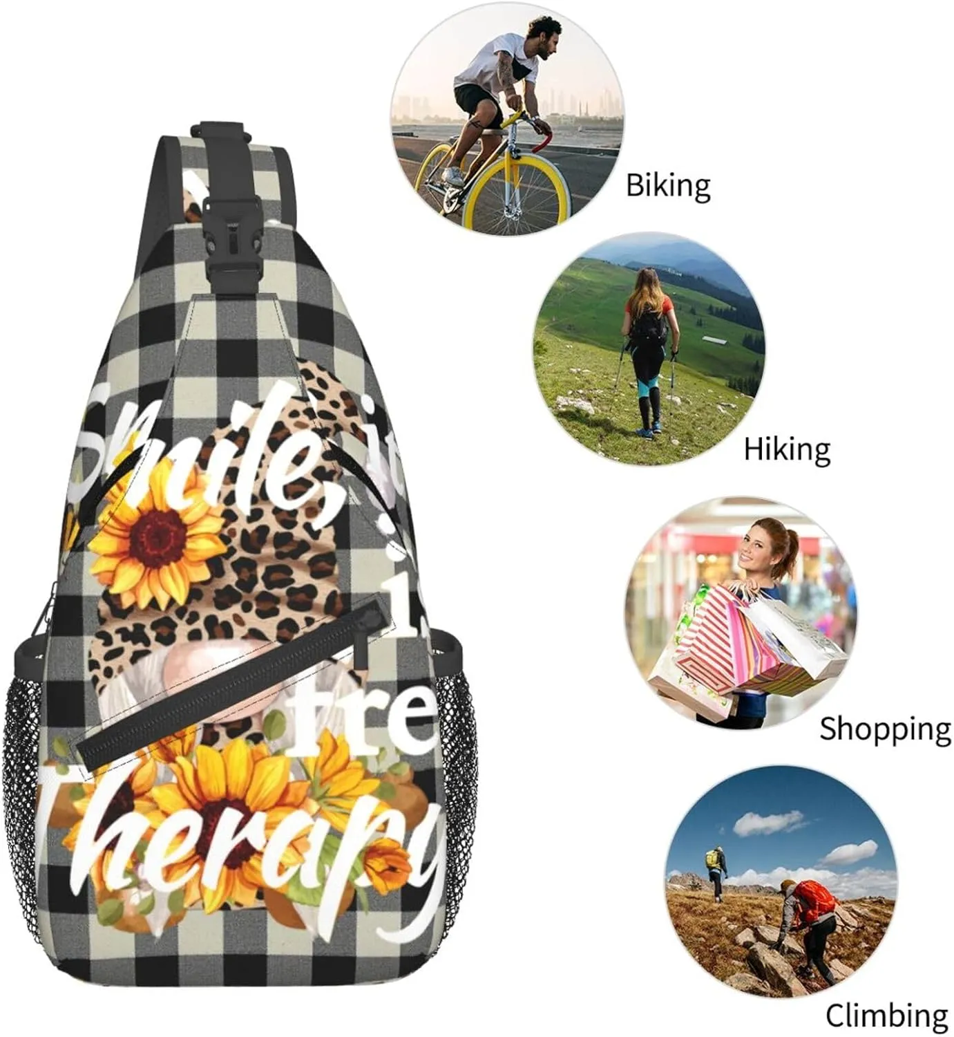 Marijuana Leaf Leaves Chest Bags Crossbody Sling Bag Shoulder Bag Travel Hiking Daypack For Men Women