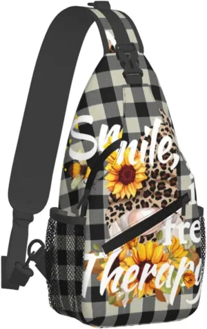 Marijuana Leaf Leaves Chest Bags Crossbody Sling Bag Shoulder Bag Travel Hiking Daypack For Men Women