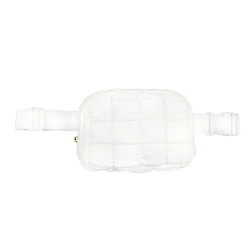 Mavi Bandz - Karma Collection Clean White Puffer Waist Belt Bag