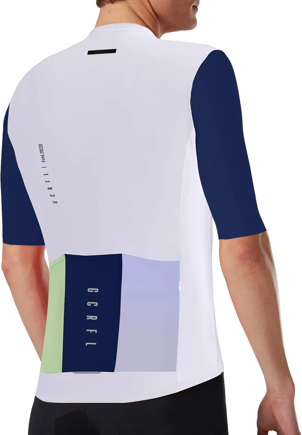 Men's Cycling Jersey Set Cycling Kit Bicycle Jersey Rear Zipper Pocket Bike Bib Shorts with Pockets Race Fit High Density Pad