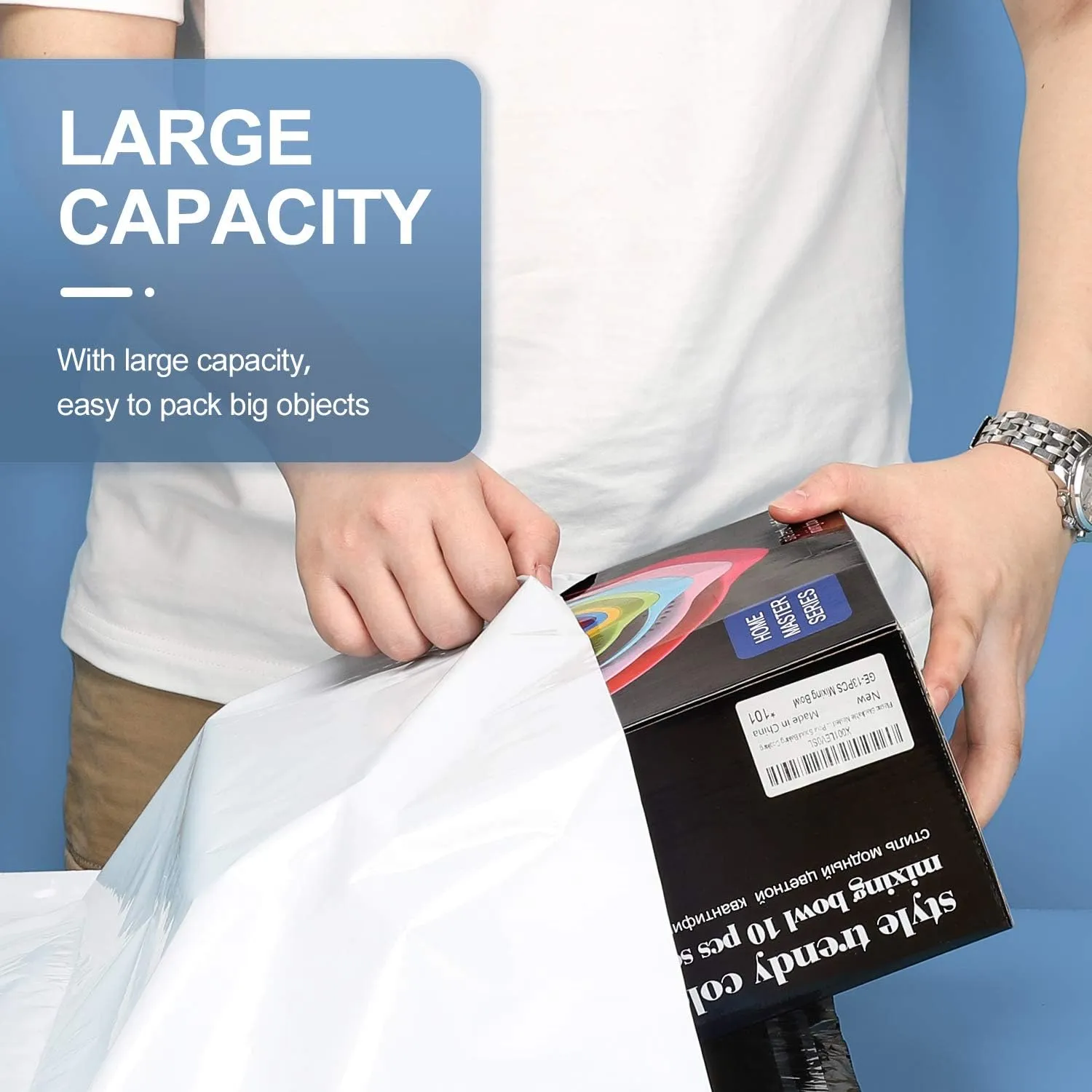 Metronic Poly Mailers 12x15.5 100 Pcs, Medium Shipping Bags for Clothing, Waterproof Mailers Poly Bags for Small Business, Shipping Envelopes Mailing Bag Package Bags Bulk in White