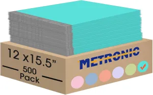 Metronic Poly Mailers 12x15.5" 500 Pack Shipping Bags, Strong Adhesive Mailing Bags, Waterproof and Tear-Proof Multipurpose Envelopes for Clothing, Small Business,Postal Bags Teal