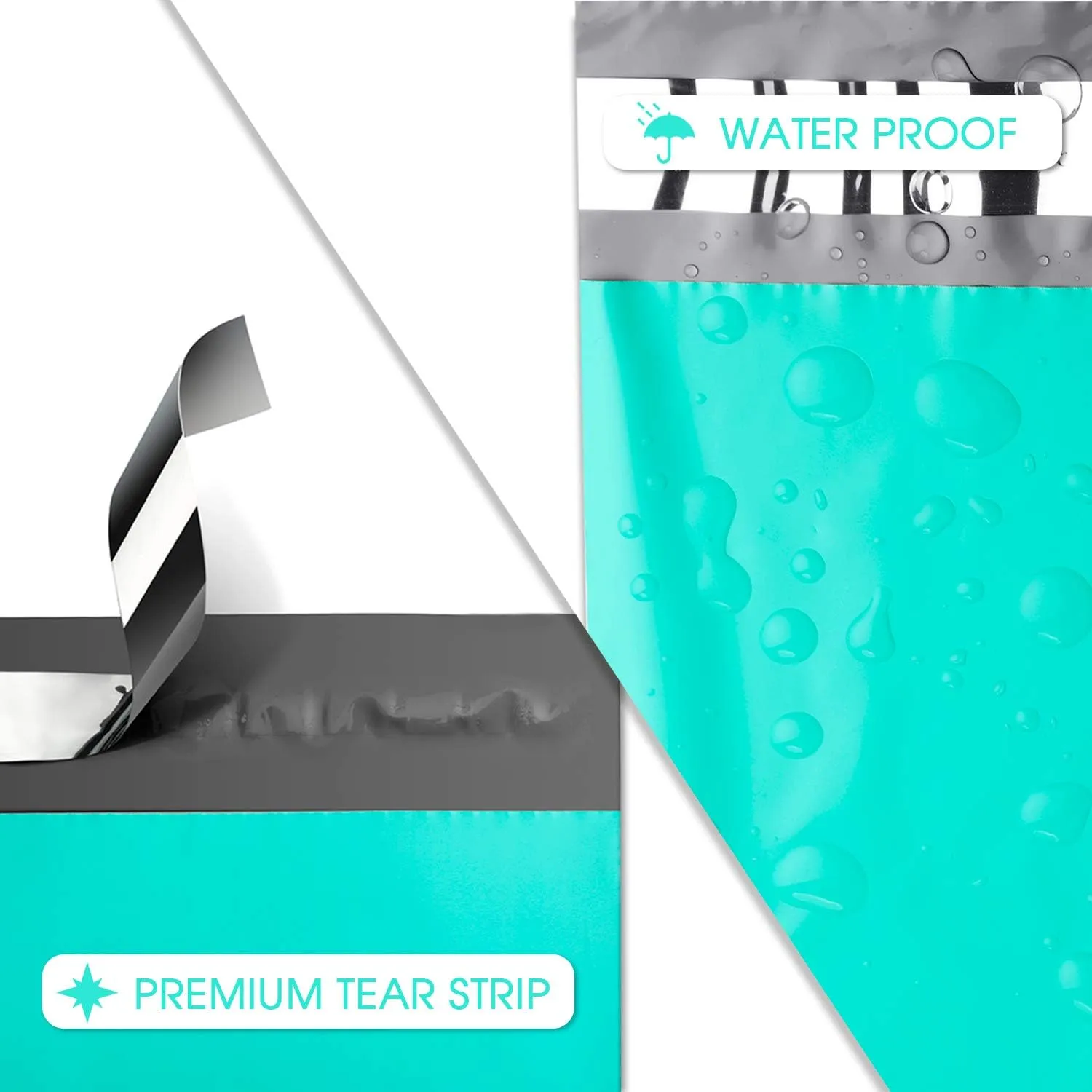 Metronic Poly Mailers 12x15.5" 500 Pack Shipping Bags, Strong Adhesive Mailing Bags, Waterproof and Tear-Proof Multipurpose Envelopes for Clothing, Small Business,Postal Bags Teal
