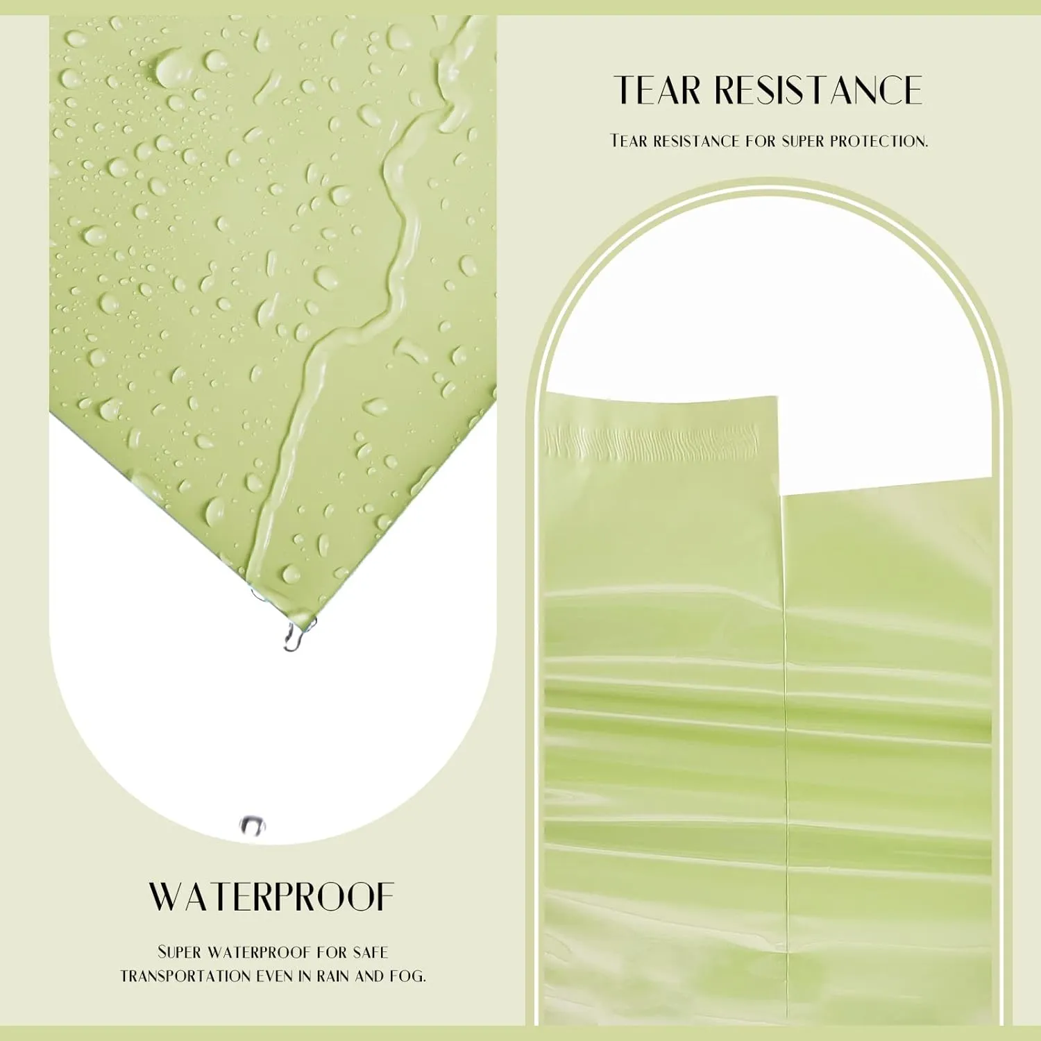 Metronic Poly Mailers 14.5X19 100PC, Strong Adhesive Shipping Bags for Clothing, Waterproof and Tear-Proof Shipping Envelopes, Packaging Bags Mailers Poly Bags, Avocado Green