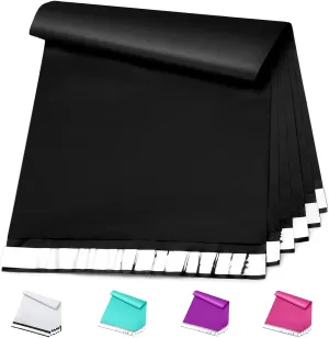 Metronic Poly Mailers 14.5x19 200 Pcs | Large Shipping Bags for Clothing | Strong Adhensive Mailing Bags for Small Business, Shipping Envelopes Bags, Tear-resistant Package Bags in Black