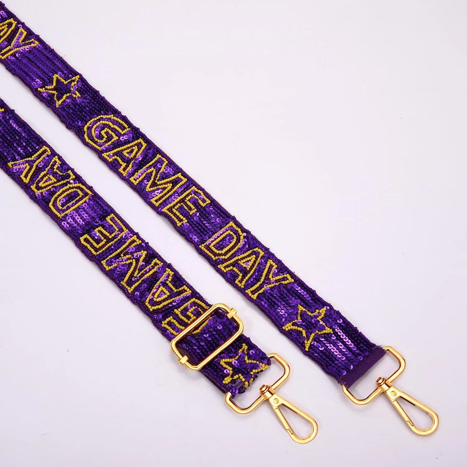 MOLOCH Beaded Game Day Purse Straps Beads Sequin Crossbody Bag Strap Football Replacement Clear Bag Game Day Accessories