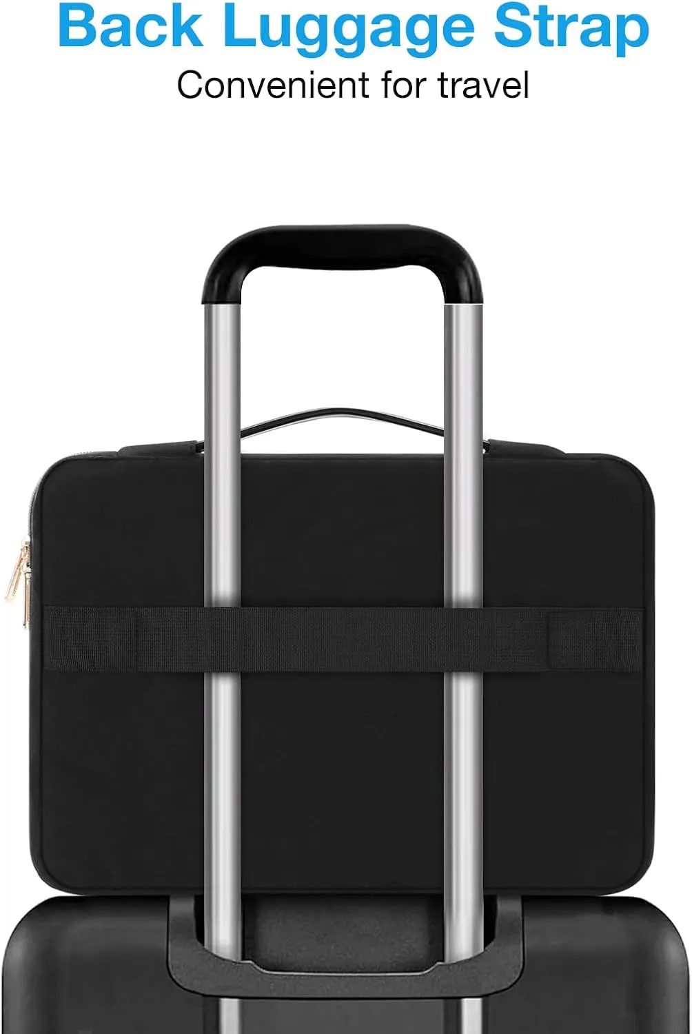 MOSISO 13-14 inch 360 Protective Laptop Sleeve, Compatible with MacBook Air/Pro 13/Pro 14 inch, 13.3 inch Carrying Case Square Quilted Side Open Bag with Horizontal Pockets&Small Case&Belt, Black