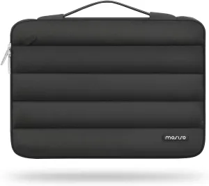 MOSISO 360 Protective 15-15.6 inch Laptop Case, 16 inch Puffy Laptop Sleeve Compatible with MacBook Pro 16, HP, Dell, ASUS, Acer, Lenovo Notebook Computer,Polyester Horizontal Side Open Bag, Black