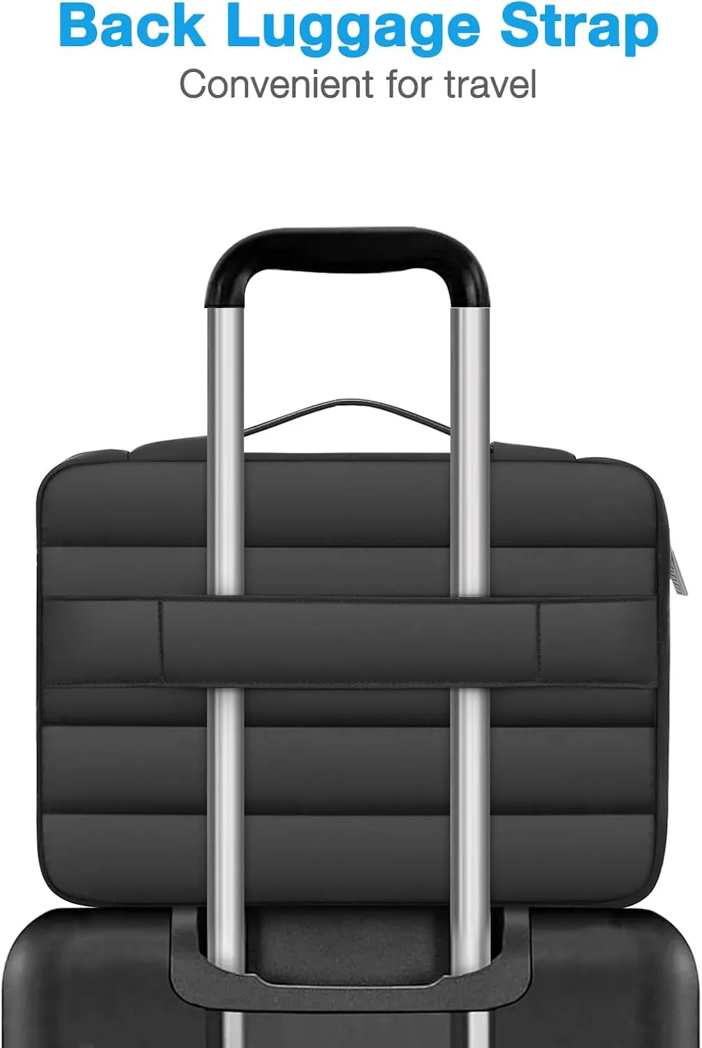 MOSISO 360 Protective 15-15.6 inch Laptop Case, 16 inch Puffy Laptop Sleeve Compatible with MacBook Pro 16, HP, Dell, ASUS, Acer, Lenovo Notebook Computer,Polyester Horizontal Side Open Bag, Black