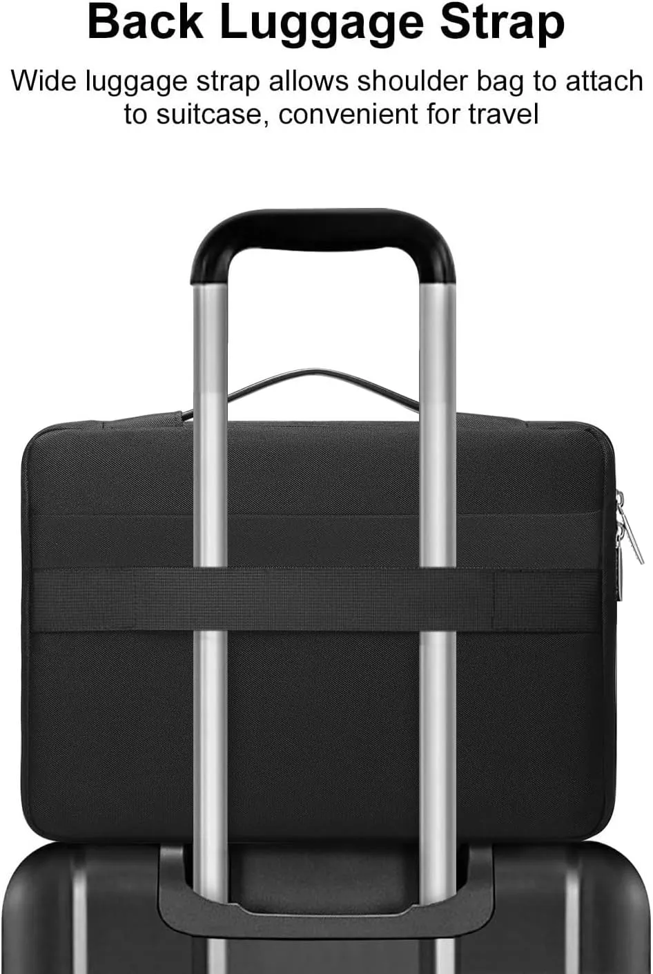 MOSISO 360 Protective Laptop Case 13.3 inch, 13-14 inch Laptop Sleeve Compatible with MacBook Air/Pro 13 / Pro 14, HP Dell ASUS Lenovo, Side Open Bag with 2 Raised&1 Flapover Pockets, Black