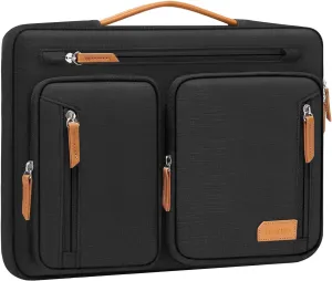MOSISO 360 Protective Laptop Case 15.6 inch, 15-16 inch Laptop Sleeve Compatible with MacBook Pro 16, HP, Acer, Dell, Lenovo, ASUS, Side Open Carrying Computer Bag with 5 Accessory Pockets&Belt, Black