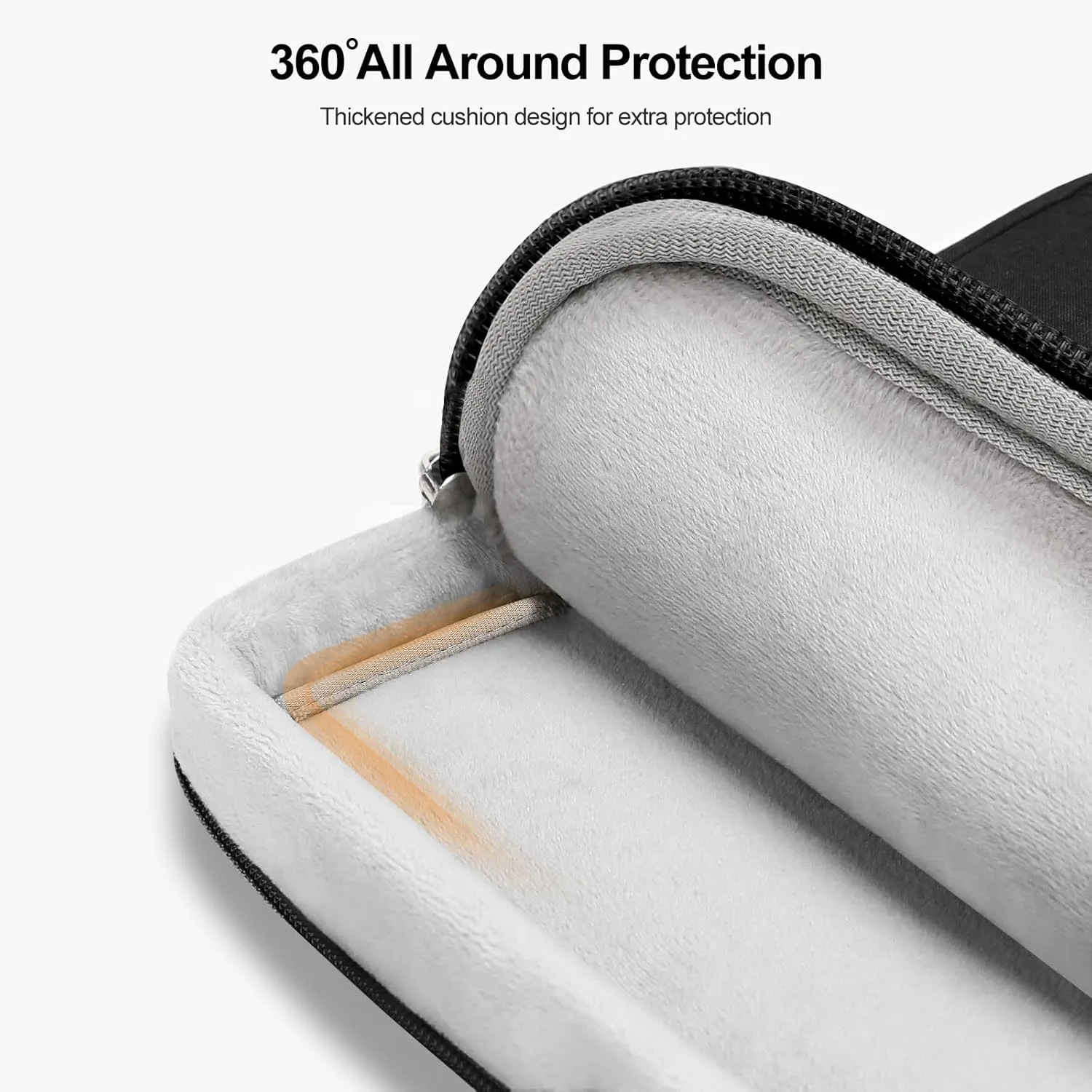 MOSISO 360 Protective Laptop Case 15.6 inch, 15-16 inch Laptop Sleeve Compatible with MacBook Pro 16, HP, Acer, Dell, Lenovo, ASUS, Side Open Carrying Computer Bag with 5 Accessory Pockets&Belt, Black