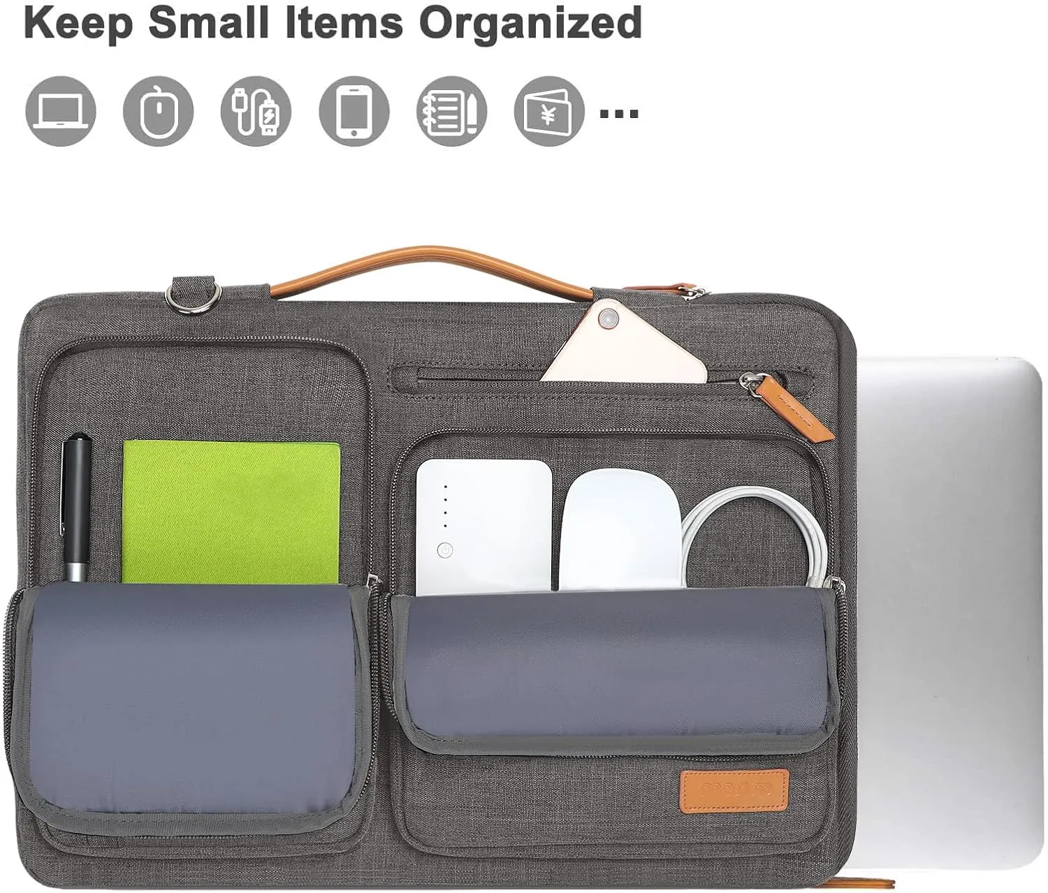 MOSISO 360 Protective Laptop Shoulder Bag,14 inch Computer Bags Compatible with MacBook Air 15 inch M4 M3 M2/Pro A1990 A1707,Side Open Messenger Bag with 4 Zipper Pockets, Taupe Gray