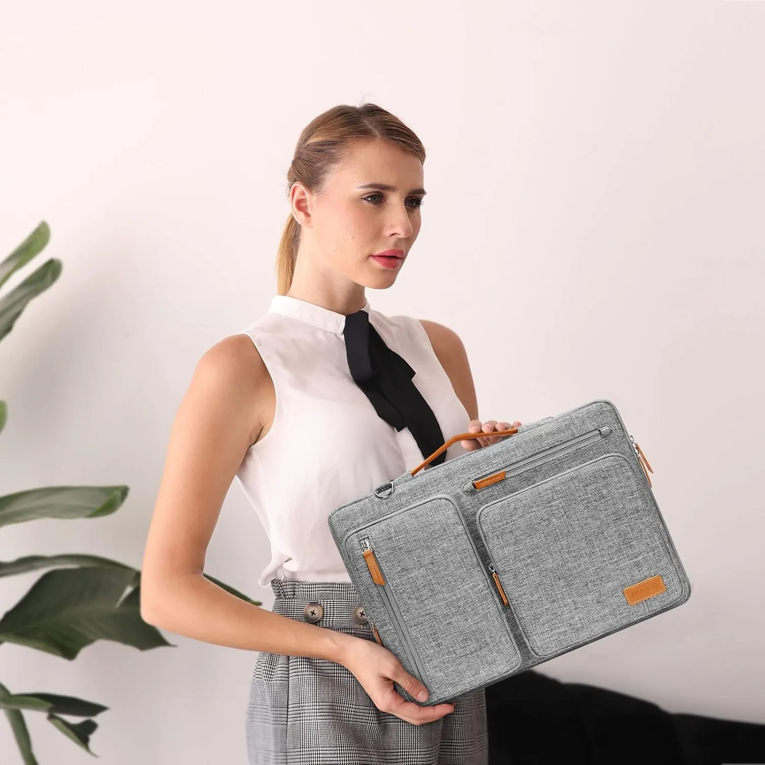 MOSISO 360 Protective Laptop Shoulder Bag,17-17.3 inch Computer Bags Compatible with MacBook, HP, Dell, Lenovo, Asus Notebook,Side Open Messenger Bag with 4 Zipper Pockets, Gray