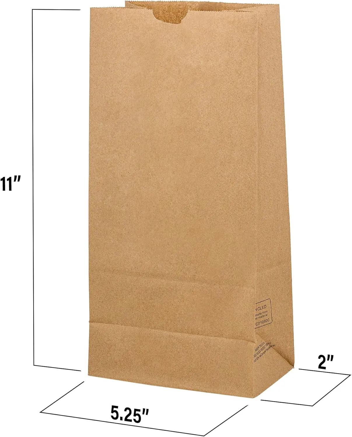 MT Products Brown Paper Bags 5 lb. - Kraft Paper Bakery and Grocery - Pack of 100