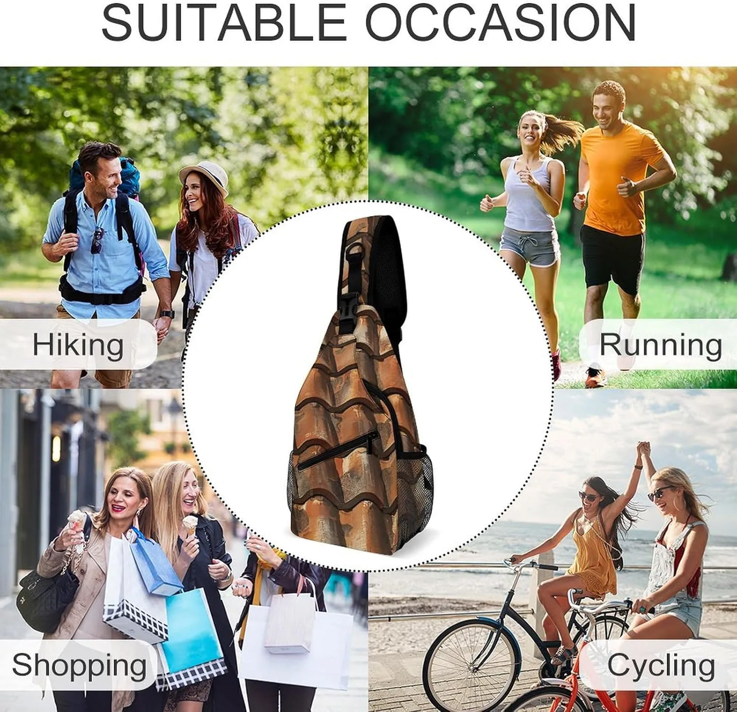 Mustard Yellow And Brown Sling Bag Crossbody Bags Cross Body Bag Fanny Packs Chest Bags Sling Purses for Travel