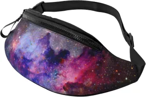 Nebula Galaxy Space Fashion Casual Fanny Pack Waist Bag Men Women Adjustable Belt Waist Bag For Travel Hiking Cycling Running Festival Carnival