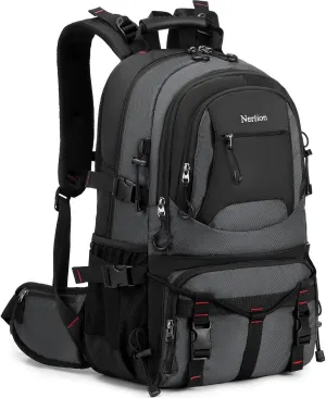 Nerlion 40L Hiking Backpack Travel Backpack for Men Women Camping Waterproof Outdoor Hiking Daypack Lightweight Backpack (Dark Gray)