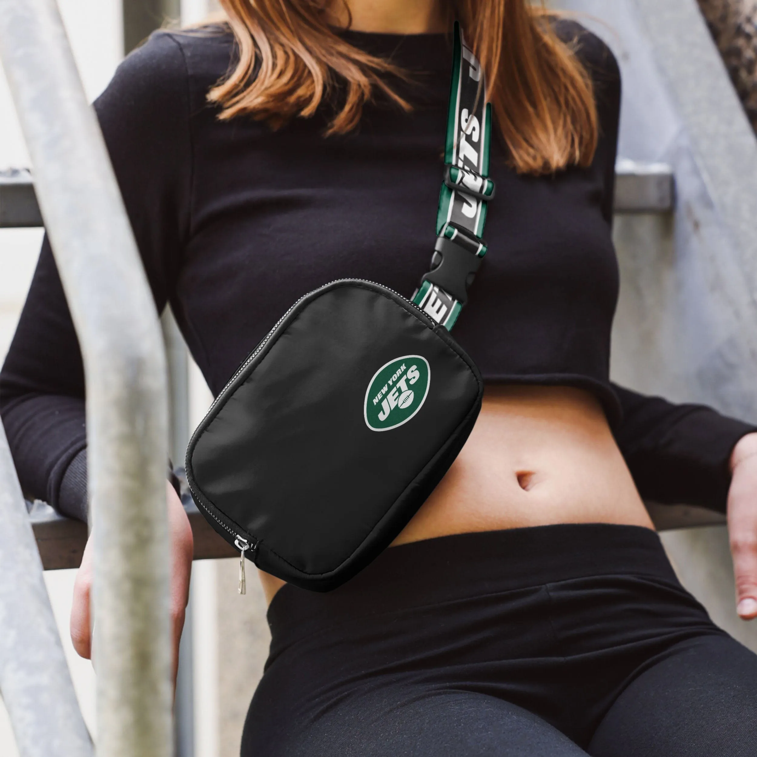 New York Jets Team Wordmark Crossbody Belt Bag