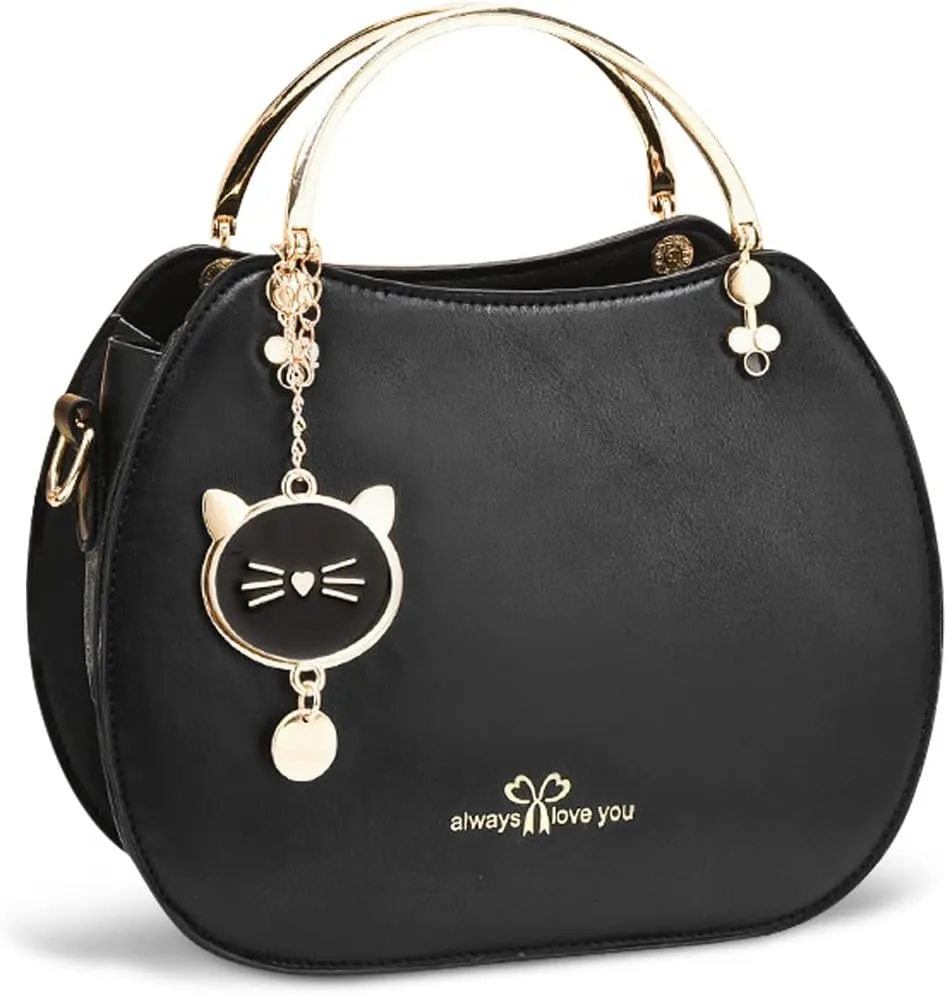 NICOLE & DORIS Women Crossbody Bag Round Handbag Shoulder Bags PU Leather Top Handle Bags Girls Messenger Bags Cute Handbag