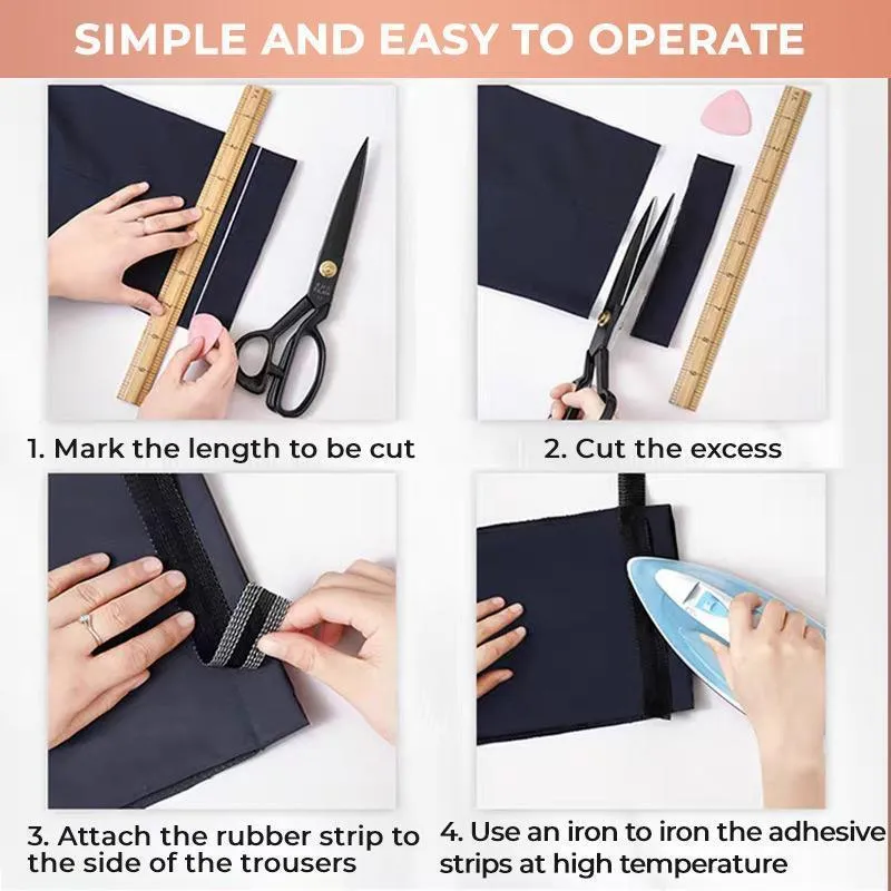 No-Sew DIY Self Adhesive Trousers Edge Shortener Tape