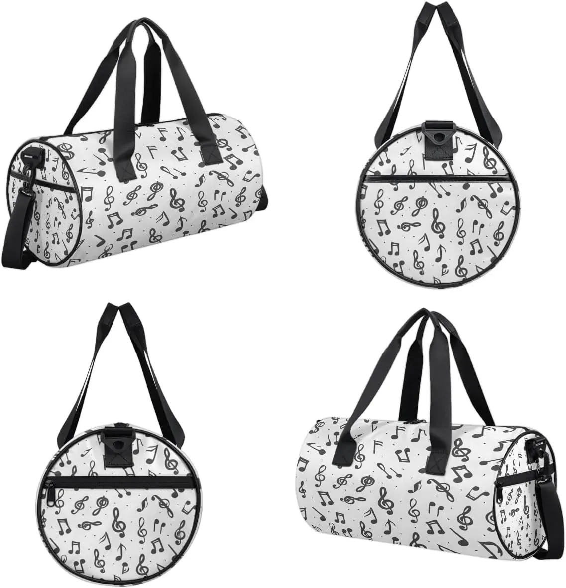Notes Music Gym Bag for Women Men Lightweight Weekender Travel Bag Stylish Duffle Bag for Gym Travel Overnight Carry On