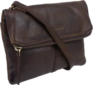 of Scotland Leather Small Cross Body/Waist Bag, Brown, Vintage